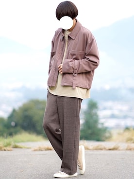 「INTER FACTORY（インターファクトリー）のアイテム（その他アウター）」を使った、なおゑさん（メンズ・180cm）の秋コーディネート
