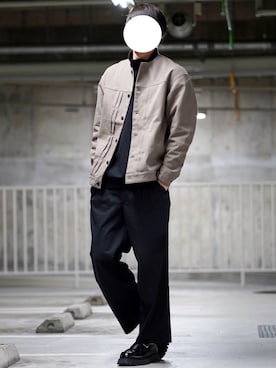 「ノーカラージャケット」｜なおゑさん（メンズ・180cm）の春コーディネート