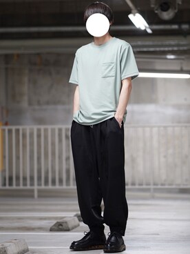 「MAISON SPECIAL（メゾンスペシャル）のアイテム（モカシン/デッキシューズ）」を使った、なおゑさん（メンズ・180cm）の春コーディネート