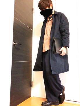 「#秋コーデ」｜「アイテム（スラックス）」を使った、たっちゃんさん（メンズ・178cm）の秋コーディネート