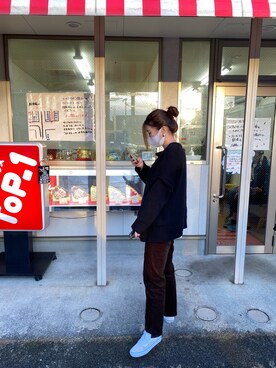 「VANS（バンズ）のVANS ヴァンズ V36CF CALM　OLD SKOOL SAND（スニーカー、ベージュ系）」を使った、rinoさん（レディース・165cm）の冬コーディネート