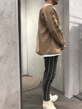 「NUMBERS EDITION(ナンバーズエディション)のアイテム」を使った、鈴木健之さん(メンズ・180cm)の冬コーディネート