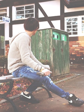 「GLORY（グローリー）のアイテム」を使った、ぽにーさん（メンズ・168cm）の冬コーディネート