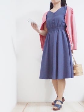 「TOCCA（トッカ）のアイテム」を使った、yuccaさん（レディース・155cm）の春コーディネート