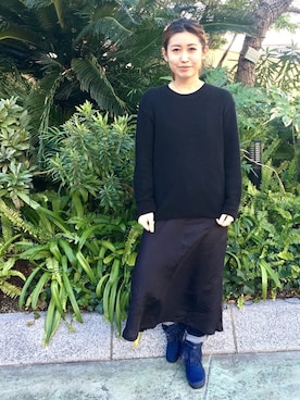 「ミネトンカ」｜noguchiさん（レディース・159cm）の冬コーディネート