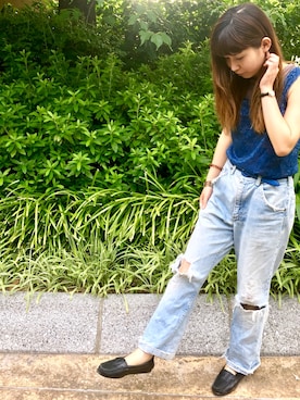 「ミネトンカ」｜noguchiさん（レディース・159cm）の夏コーディネート