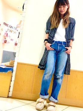 「ロングカーディガン」｜noguchiさん（レディース・159cm）の秋コーディネート