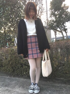 유카⑅⃝さん（レディース・156cm）の冬コーディネート