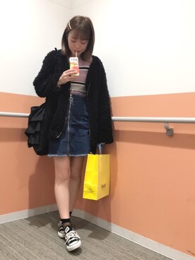 유카⑅⃝さん（レディース・156cm）の冬コーディネート