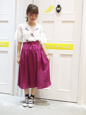「LIVE」｜「アイテム（その他）」を使った、유카⑅⃝さん（レディース・156cm）の夏コーディネート