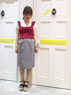 유카⑅⃝さん（レディース・156cm）の夏コーディネート