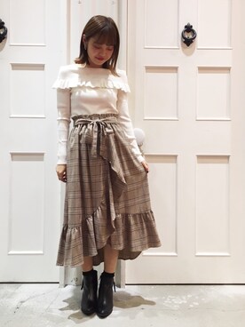 유카⑅⃝さん（レディース・156cm）の秋コーディネート
