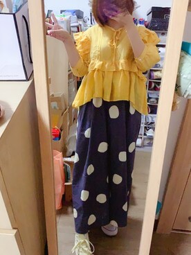 「日系极简」｜「アイテム（その他トップス）」を使った、花花lingさん（レディース・155cm）の夏コーディネート