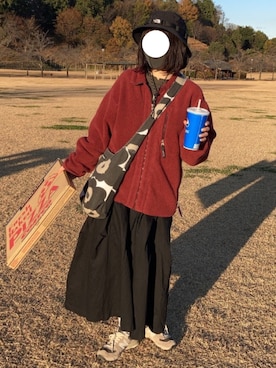 「45R（フォーティファイブアール）のアイテム（スウェット）」を使った、rinさん（レディース・162cm）の冬コーディネート