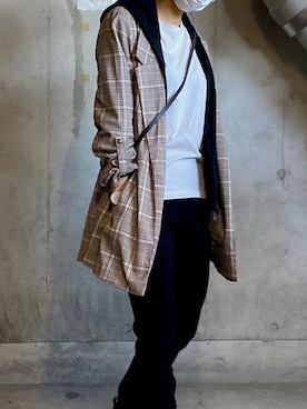 「stradivarius（ストラディバリウス）のアイテム（ジャケット/アウター）」を使った、＊tappen33＊さん（レディース・153cm）の秋コーディネート