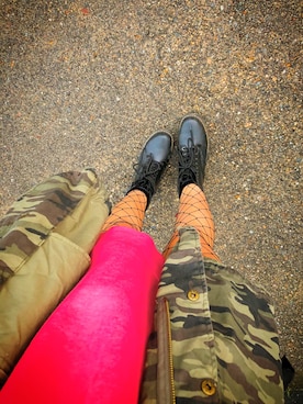 「網タイツ」｜「アイテム（ブルゾン）」を使った、maaaanaさん（レディース・165cm）の春コーディネート