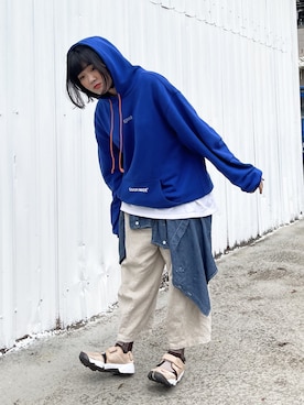 「nike」｜「アイテム（スリッポン）」を使った、Hoobbeさん（レディース・158cm）の春コーディネート