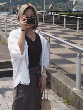 「カメラ女子」｜「アイテム（バッグ）」を使った、äさん（レディース・168cm）の夏コーディネート