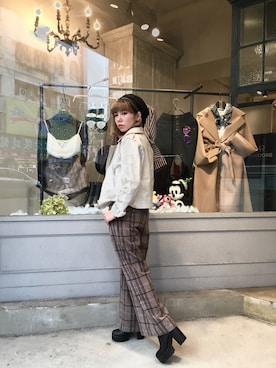 「Marjorie（マージョリー）のアイテム（ジャケット/アウター）」を使った、彭喵さん（レディース・150cm）の冬コーディネート