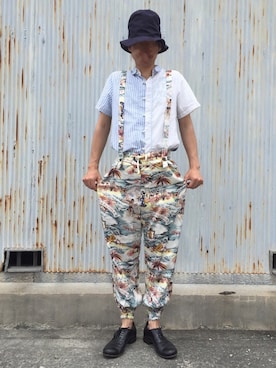 「AlexanderLeeChang（アレキサンダーリーチャン）のアイテム（シャツ/ブラウス）」を使った、 な さん（メンズ・174cm）の夏コーディネート