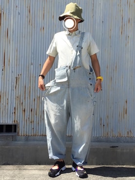 「KAPITAL（キャピタル）のアイテム（オールインワン・サロペット）」を使った、 な さん（メンズ・173cm）の夏コーディネート