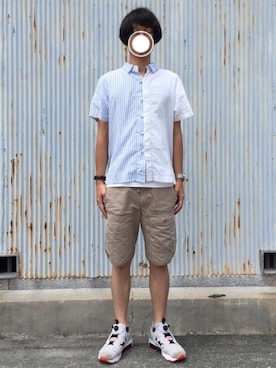 「AlexanderLeeChang（アレキサンダーリーチャン）のアイテム（シャツ/ブラウス）」を使った、 な さん（メンズ・173cm）の夏コーディネート