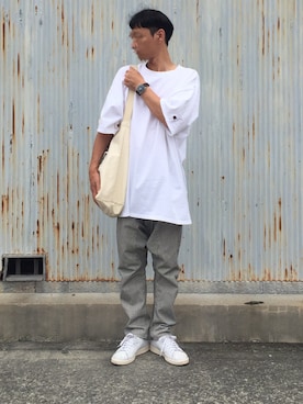 「CONVERSE（コンバース）のアイテム（トートバッグ）」を使った、 な さん（メンズ・174cm）の夏コーディネート