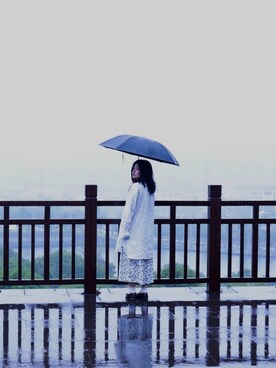 「chambre de charme（シャンブルドゥシャーム）のアイテム（パンツ）」を使った、熊喵さん（レディース・158cm）の春コーディネート