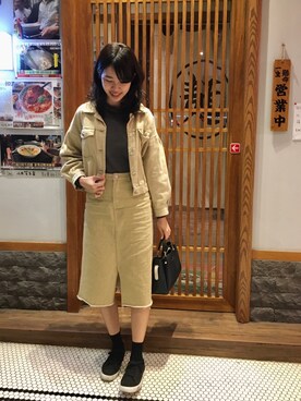 「CLATHAS（クレイサス）のアイテム」を使った、JCさん（レディース・167cm）の春コーディネート
