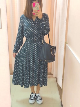 「SpRay PREMIUM（スプレイプレミアム）のアイテム（バッグ）」を使った、すずき。さん（レディース・150cm）の秋コーディネート