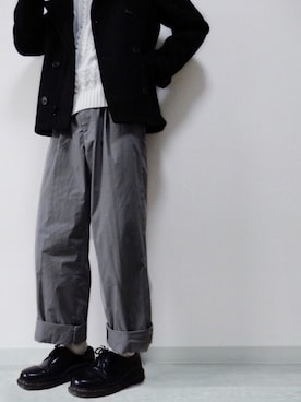 「大人カジュアルコーデ」｜「アイテム（ジャケット/アウター）」を使った、shiroさん（メンズ・170cm）の冬コーディネート