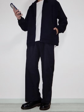 「JUNRED（ジュンレッド）のアイテム（その他アウター）」を使った、shiroさん（メンズ・170cm）の秋コーディネート
