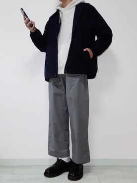 「JUNRED（ジュンレッド）のアイテム（その他アウター）」を使った、shiroさん（メンズ・170cm）の秋コーディネート