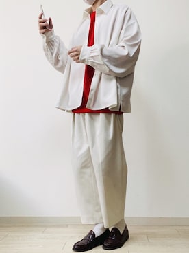 「バルーン袖」｜「アイテム（その他）」を使った、shiroさん（メンズ・170cm）の冬コーディネート