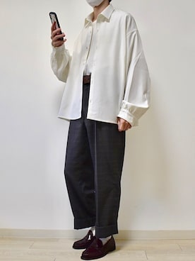 「シャツイン」｜「アイテム（その他）」を使った、shiroさん（メンズ・170cm）の春コーディネート