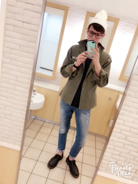 「YEVS（イーブス）のアイテム（ジャケット/アウター）」を使った、Ka☞Zuさん（メンズ・184cm）の秋コーディネート