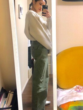 「CONVERSE TOKYO（コンバーストウキョウ）のアイテム（パンツ）」を使った、Mar⋆｡˚✩さん（レディース・158cm）の秋コーディネート