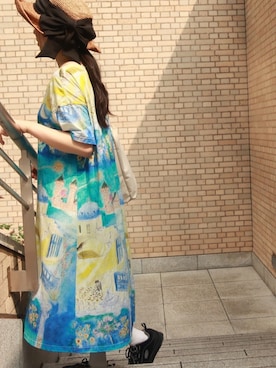 「eiπe （イーペ）のアイテム（ワンピース/ドレス）」を使った、ゆんさん（レディース・151cm）の夏コーディネート