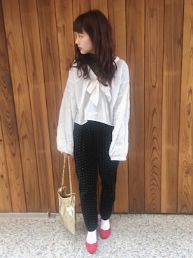 安中亜美さん（レディース・148cm）の冬コーディネート