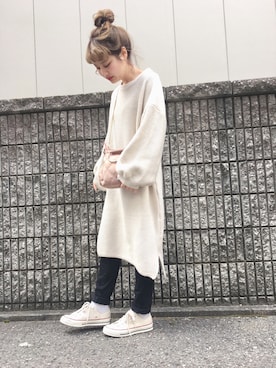 安中亜美さん(レディース・148cm)の春コーディネート