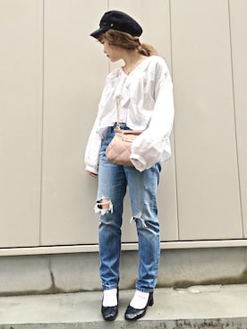 安中亜美さん（レディース・148cm）の春コーディネート