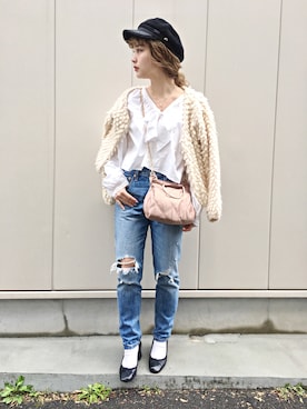 安中亜美さん（レディース・148cm）の春コーディネート