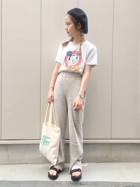 「GOOD SPEED（グッドスピード）のアイテム」を使った、安中亜美さん（レディース・149cm）の夏コーディネート