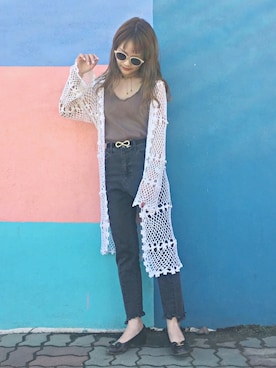 安中亜美さん(レディース・149cm)の秋コーディネート