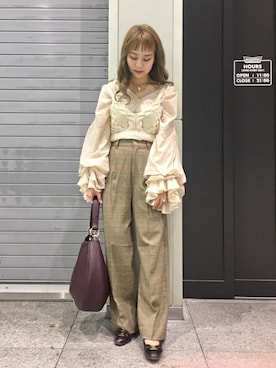 安中亜美さん（レディース・149cm）の秋コーディネート