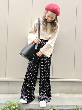 安中亜美さん（レディース・149cm）の秋コーディネート