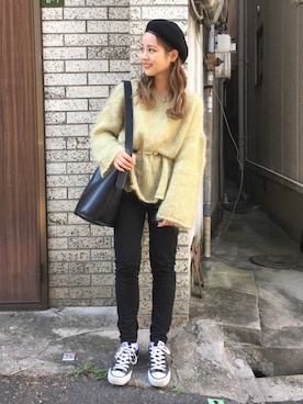 安中亜美さん(レディース・149cm)の秋コーディネート