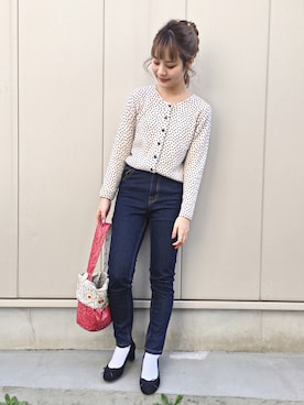 「アイテム（ピアス（両耳用））」を使った、安中亜美さん（レディース・149cm・20代）の冬コーディネート
