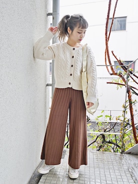 安中亜美さん（レディース・149cm）の冬コーディネート