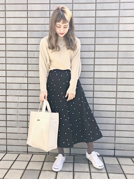 安中亜美さん（レディース・149cm）の春コーディネート